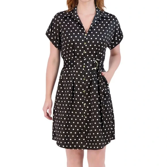 French Connection | Dresses | French Connection Black And White Polka Dot  Midi Dress | Poshmark